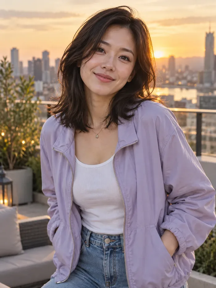 Fictional AI portrait: Yuna